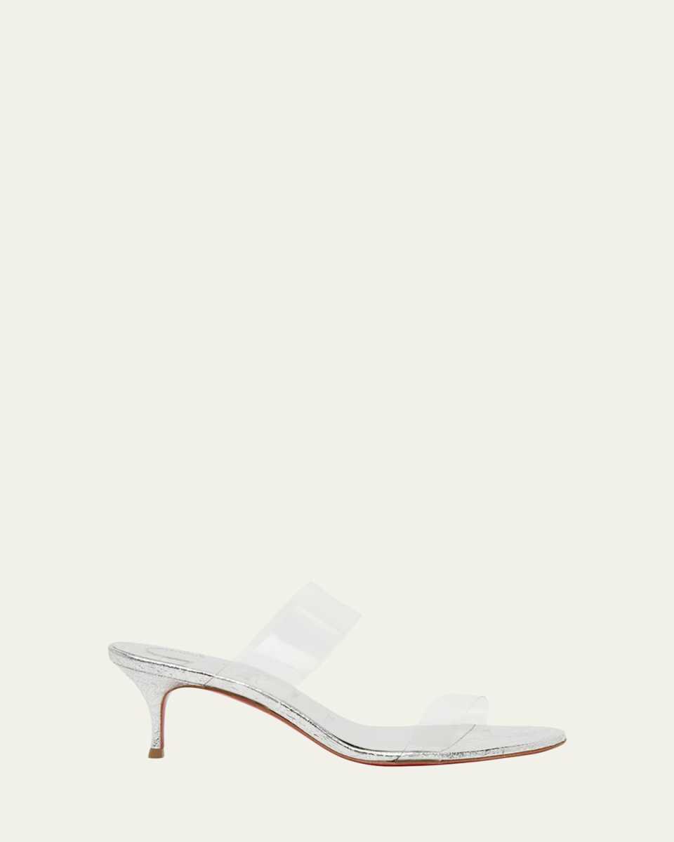 Just Nothing Clear Red Sole Slide Sandals